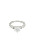 Tiffany & Co, Platinum Setting Engagement Ring with a Channel-set Diamond Band