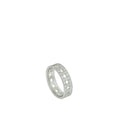 Tiffany & Co 18K White Gold Diamond T True Wide Ring 52