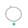Tiffany & Co Blue Heart Tag Bead Bracelet