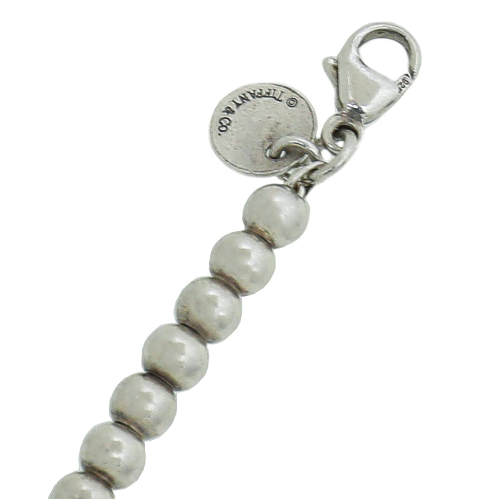 Tiffany & Co Blue Heart Tag Bead Bracelet