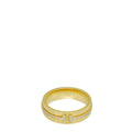 Tiffany & Co 18K Yellow Gold Diamond T Wide Ring 54
