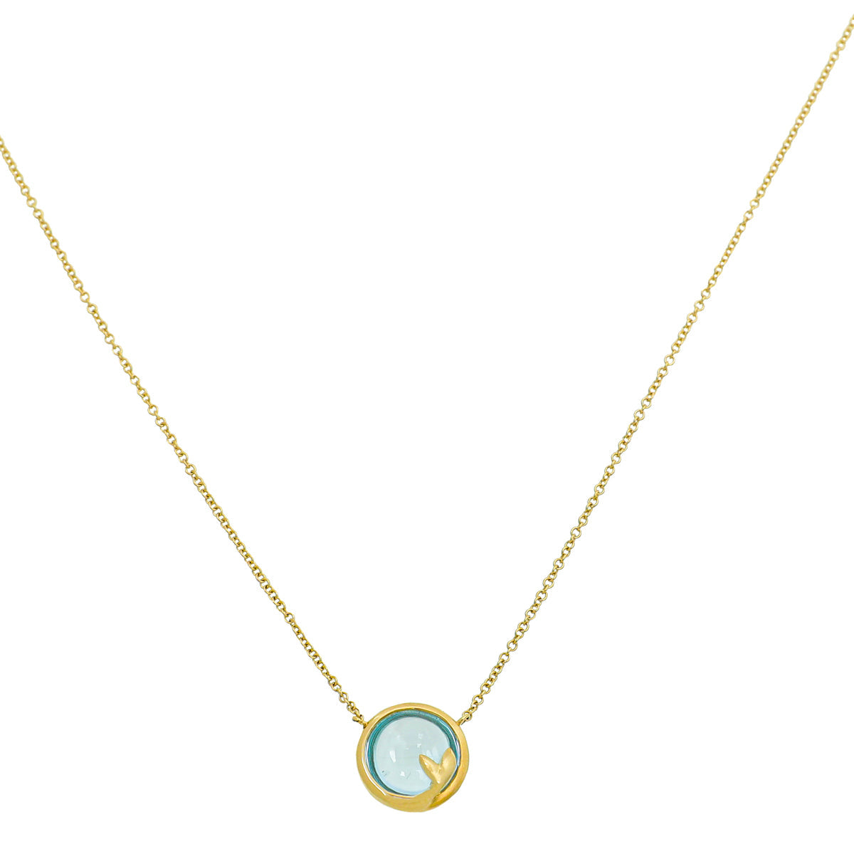 Tiffany & Co 18K Yellow Gold Paloma Picasso Olive Leaf Pendant Necklace
