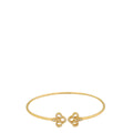 Tiffany & Co. 18K Pink Gold Fleur de Lis Diamond Wire Bracelet 16