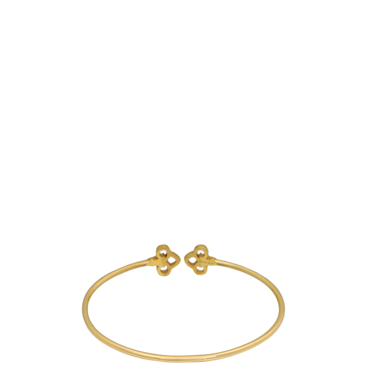 Tiffany & Co. 18K Pink Gold Fleur de Lis Diamond Wire Bracelet 16