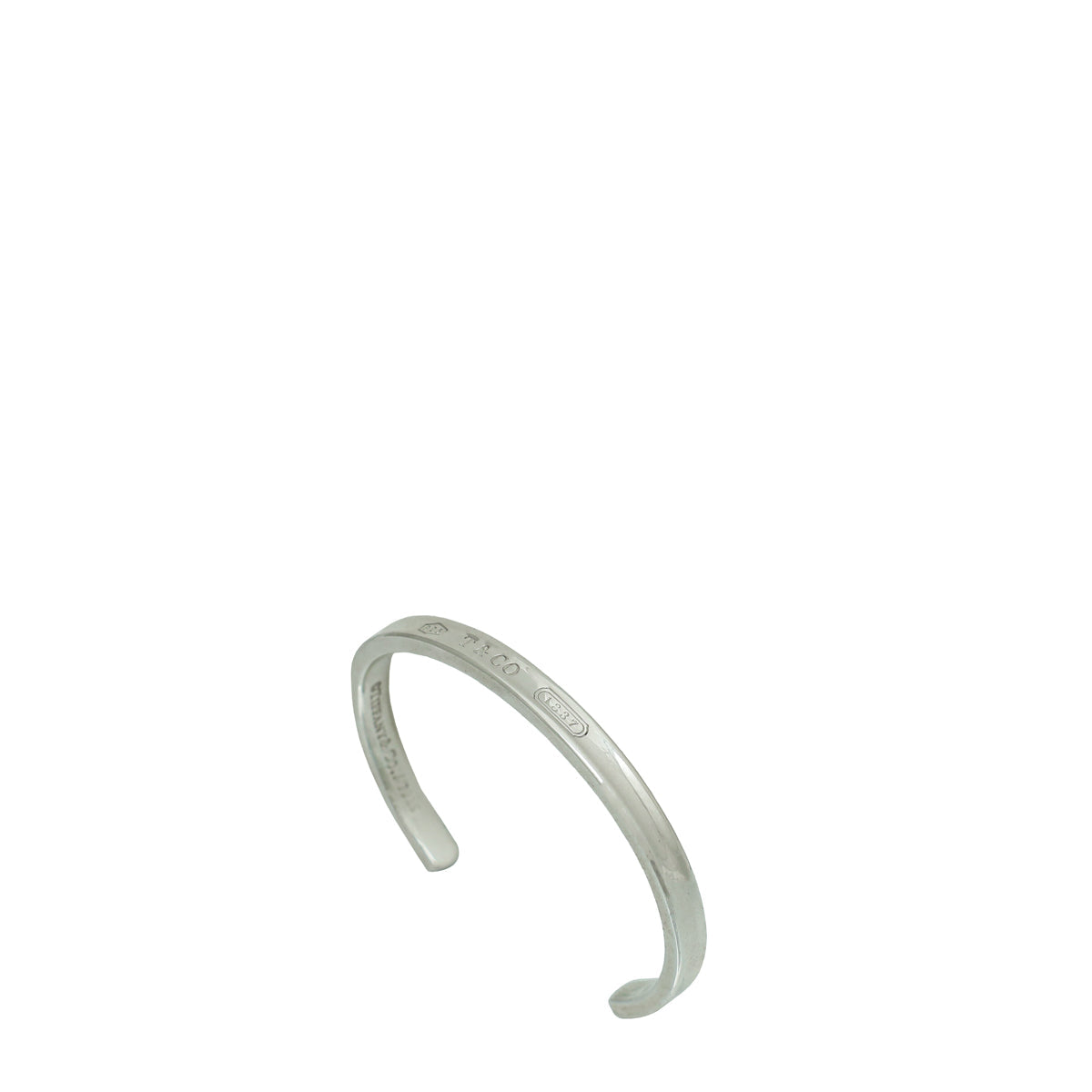 Tiffany & Co Sterling Silver 1837 Narrow Small Cuff Bangle