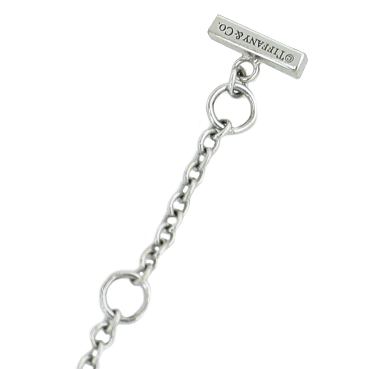Tiffany & Co 18K White Gold T Diamond and Turquoise Circle Bracelet