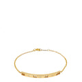 Tiffany & Co 18K Rose Gold Diamond Atlas Pierced Bar Bracelet