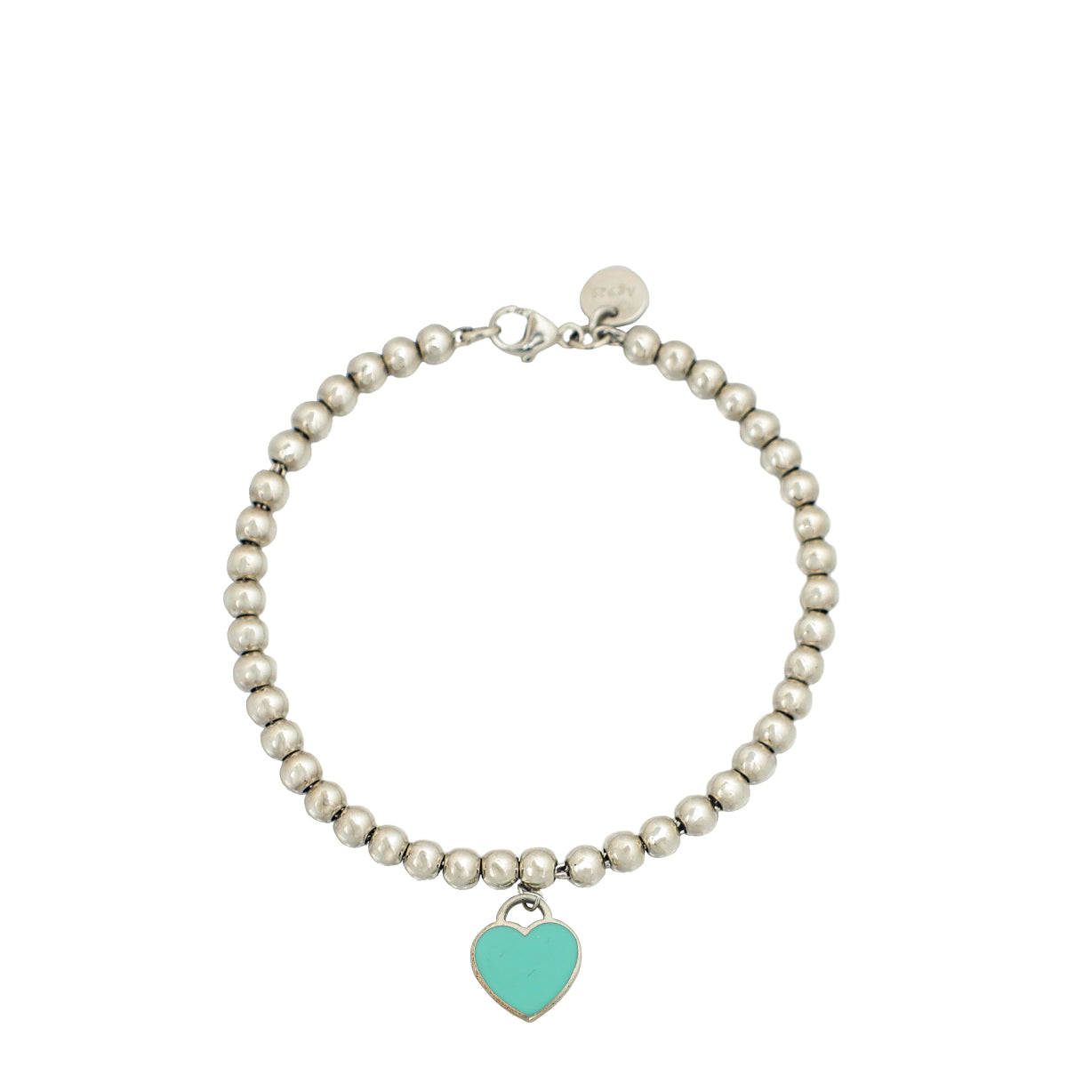 Tiffany & Co Blue Heart Tag Bead Bracelet