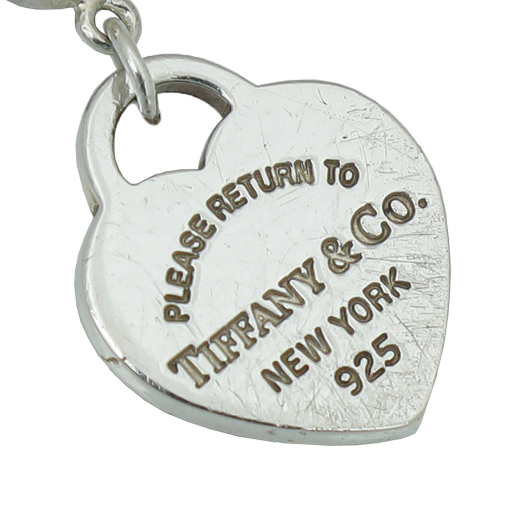 Tiffany & Co Blue Heart Tag Bead Bracelet