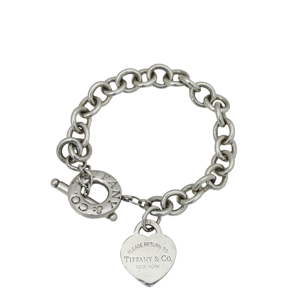 Tiffany & Co Silver Heart Tag Toggle Bracelet