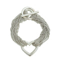 Tiffany & Co Silver Multi-Strand Mesh Heart Bracelet