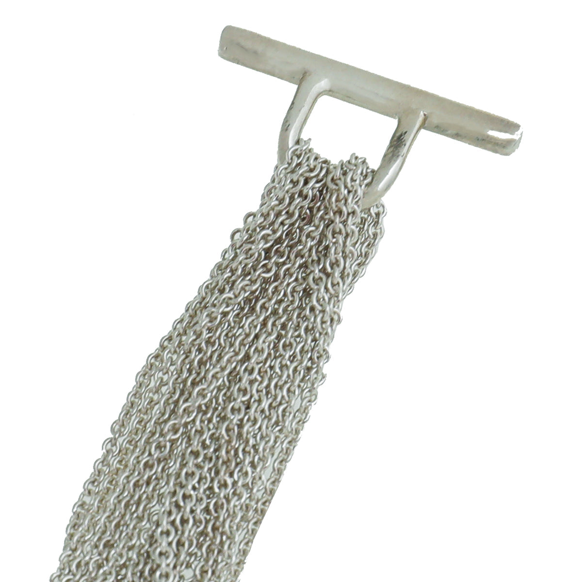 Tiffany & Co Silver Multi-Strand Mesh Heart Bracelet