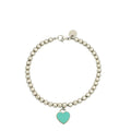 Tiffany & Co Mint Heart Tag Bead Bracelet