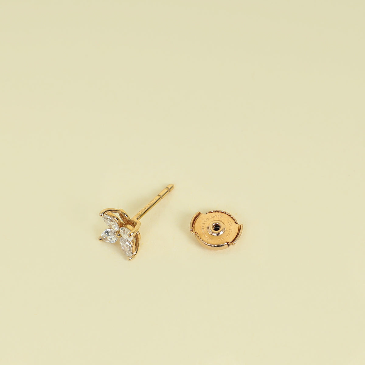 Tiffany & Co. 18K Rose Gold Victoria® Earrings Small Model