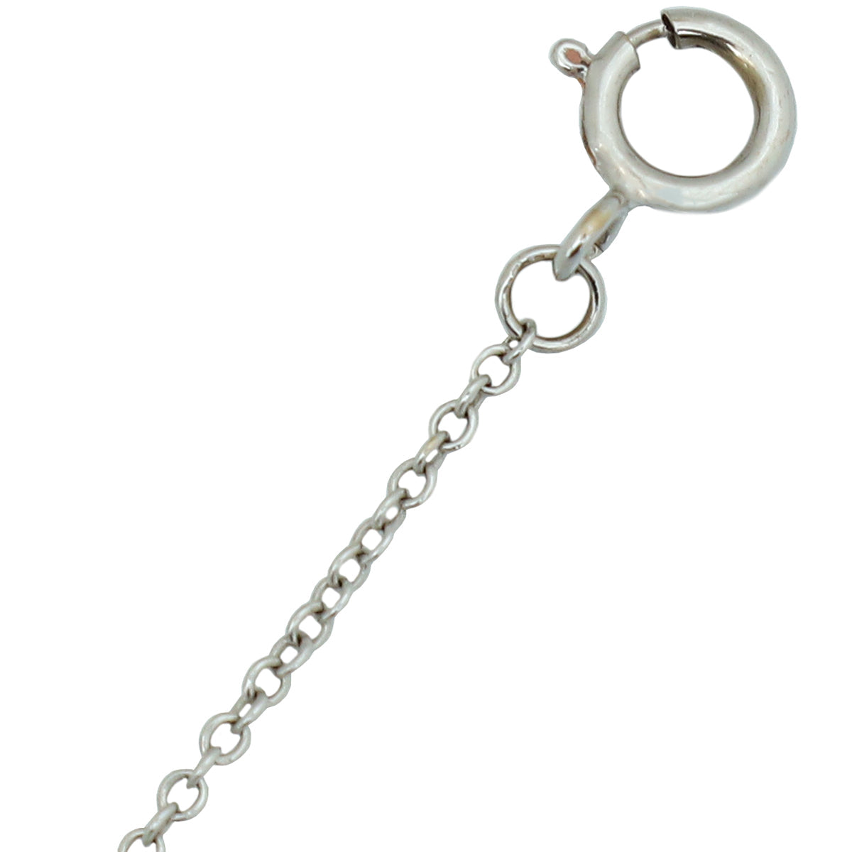 Tiffany & Co 18K White Gold Diamond T Smile Small Motif Pendant Necklace