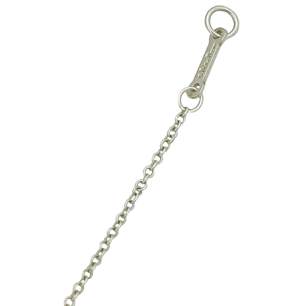 Tiffany & Co Silver Paloma Picasso Olive Leaf Heart Pendant Necklace