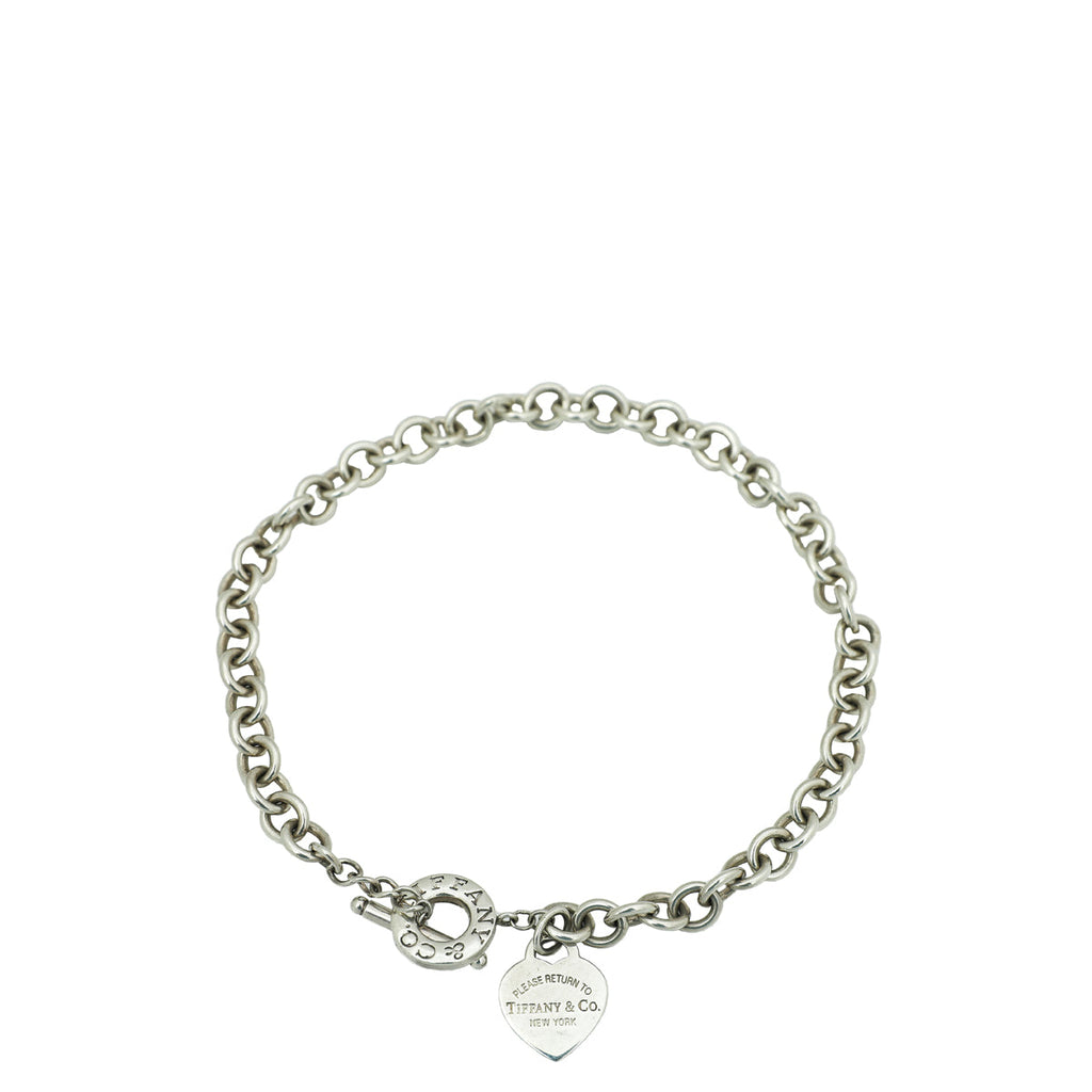 Tiffany & Co Silver Heart Tag Toggle Necklace