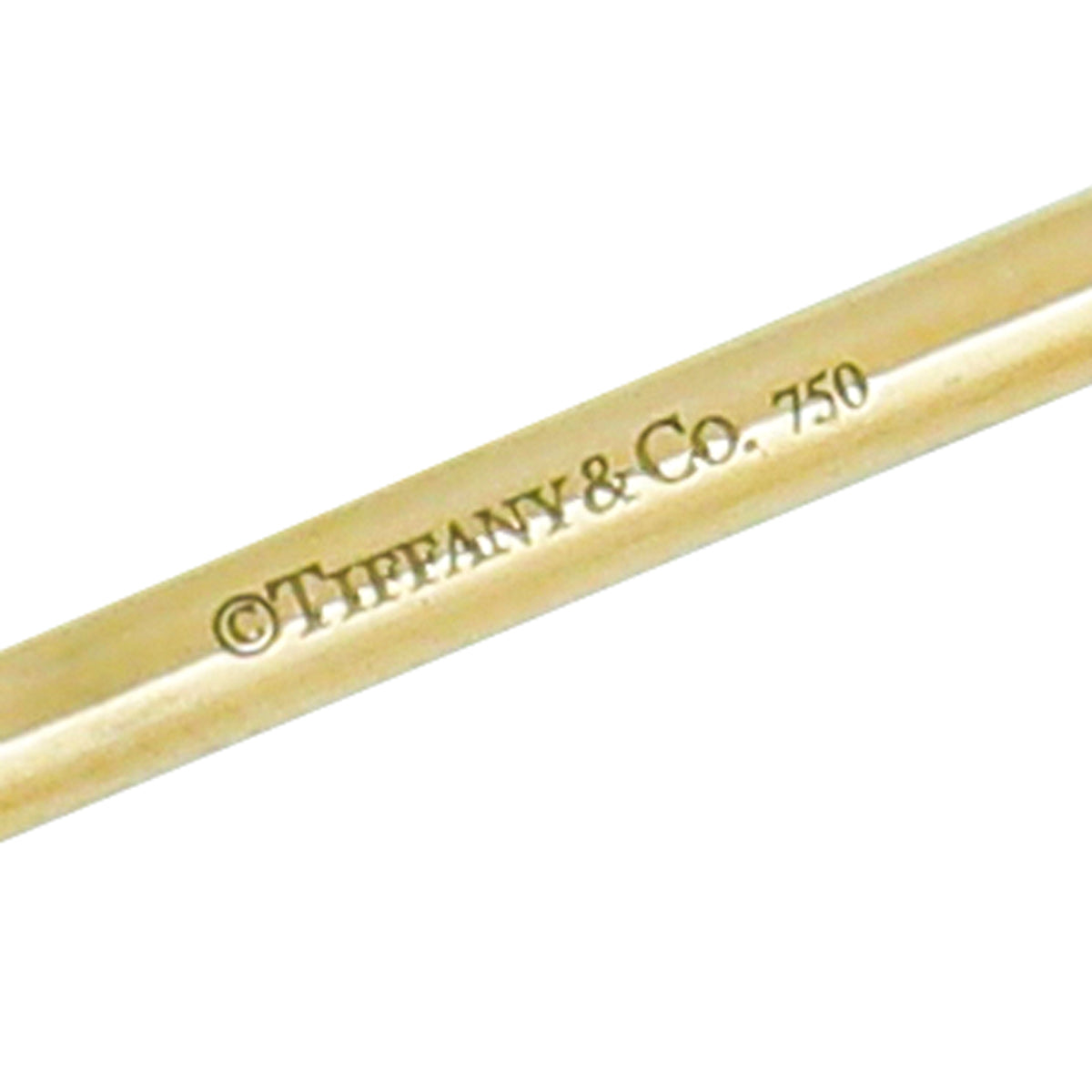 Tiffany & Co 18K Yellow Gold Open Trefoil Large Key Pendant