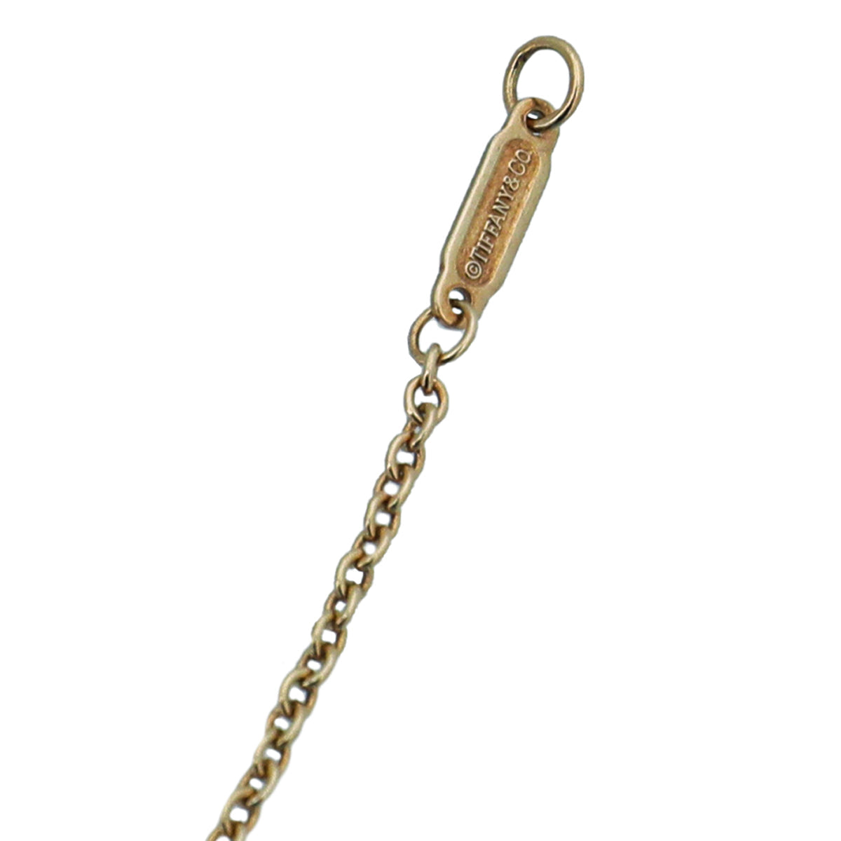 Tiffany & Co Silver Gold Plated Heart Tag "N" Letter Pendant Necklace