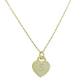 Tiffany & Co Silver Gold Plated Heart Tag S Letter Pendant Necklace