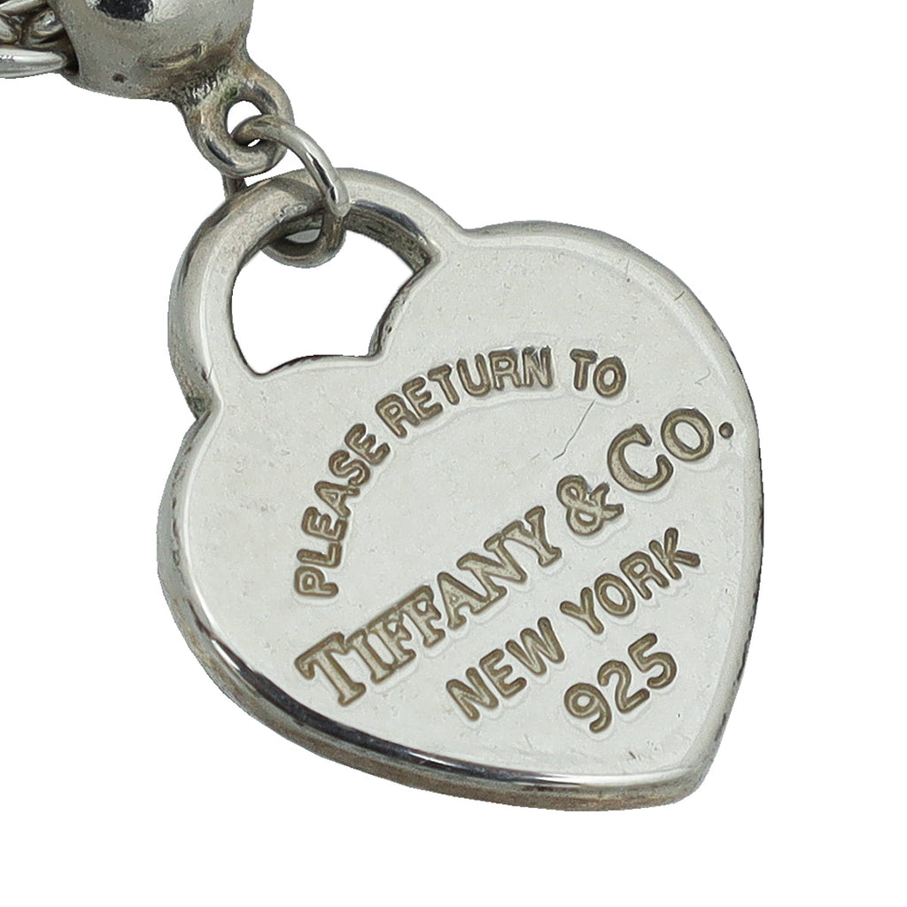 Tiffany & Co Blue Heart Bead Necklace