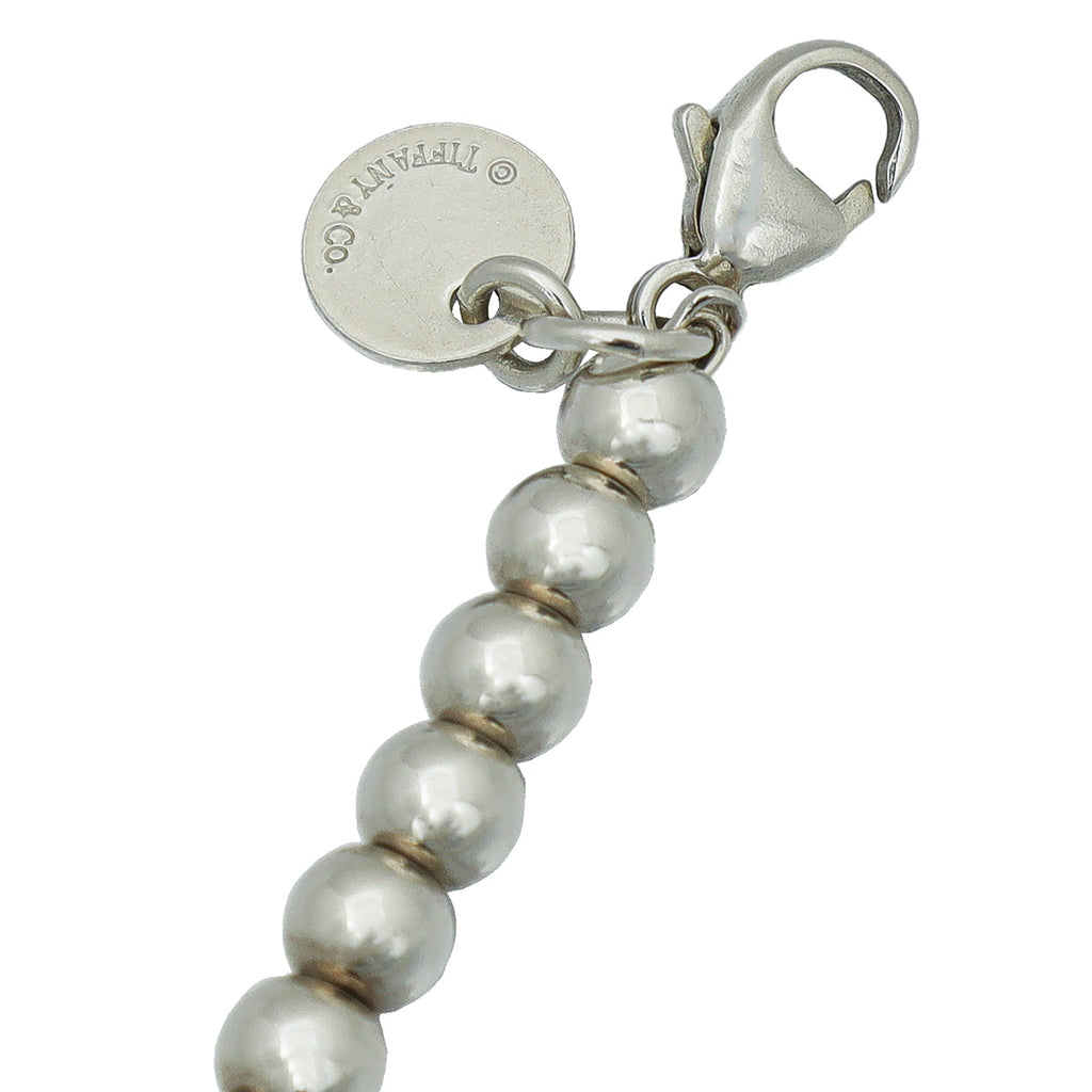 Tiffany & Co Blue Heart Bead Necklace