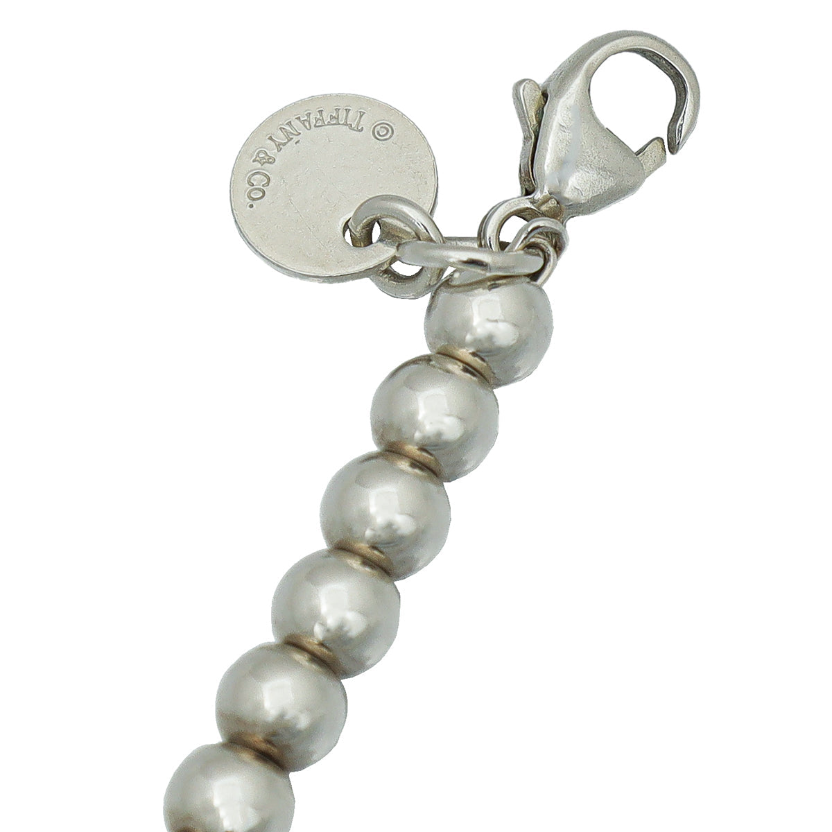 Tiffany & Co Blue Heart Bead Necklace