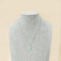 Tiffany & Co. Blue Mini Double Heart Tag Pendant Necklace