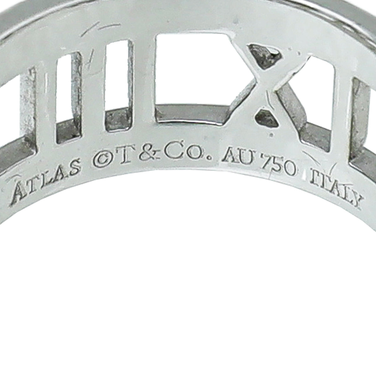Tiffany & Co 18K White Gold Diamond Atlas Diamond Ring