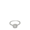 Tiffany & Co Platinum Diamond Soleste Cushion-cut Double Halo Engagement Ring 54