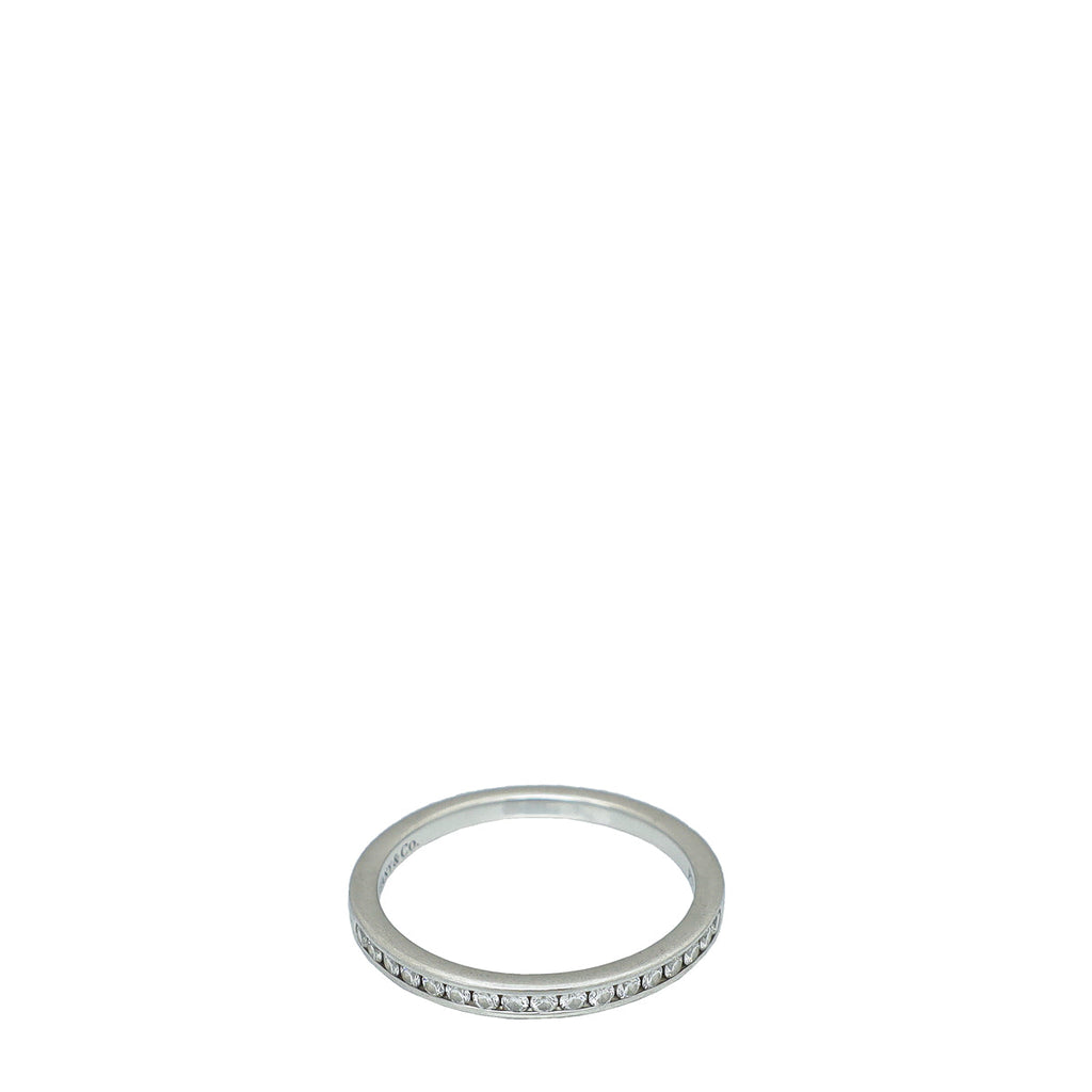 Tiffany & Co Platinum Diamond Soleste Half Eternity Ring 52