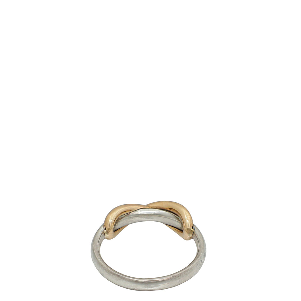 Tiffany & Co 18K Rose Gold Sterling Silver Infinity Ring 49