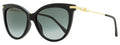 Jimmy Choo Cat Eye Tinsley /G Sunglasses 8079O Black/Gold 56mm Black Gold