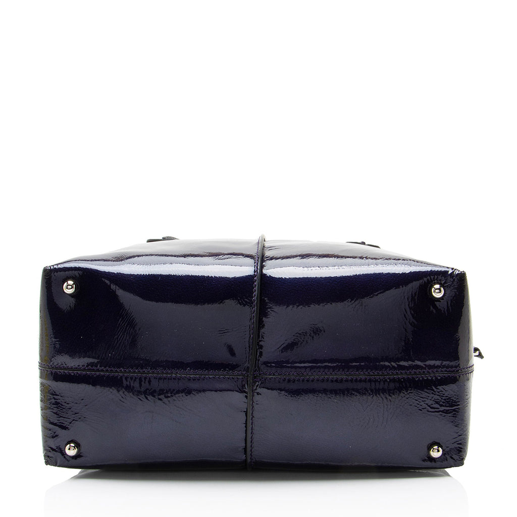 Tod's Patent Leather D-Styling Bauletto Small Satchel