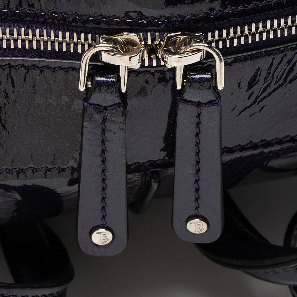 Tod's Patent Leather D-Styling Bauletto Small Satchel