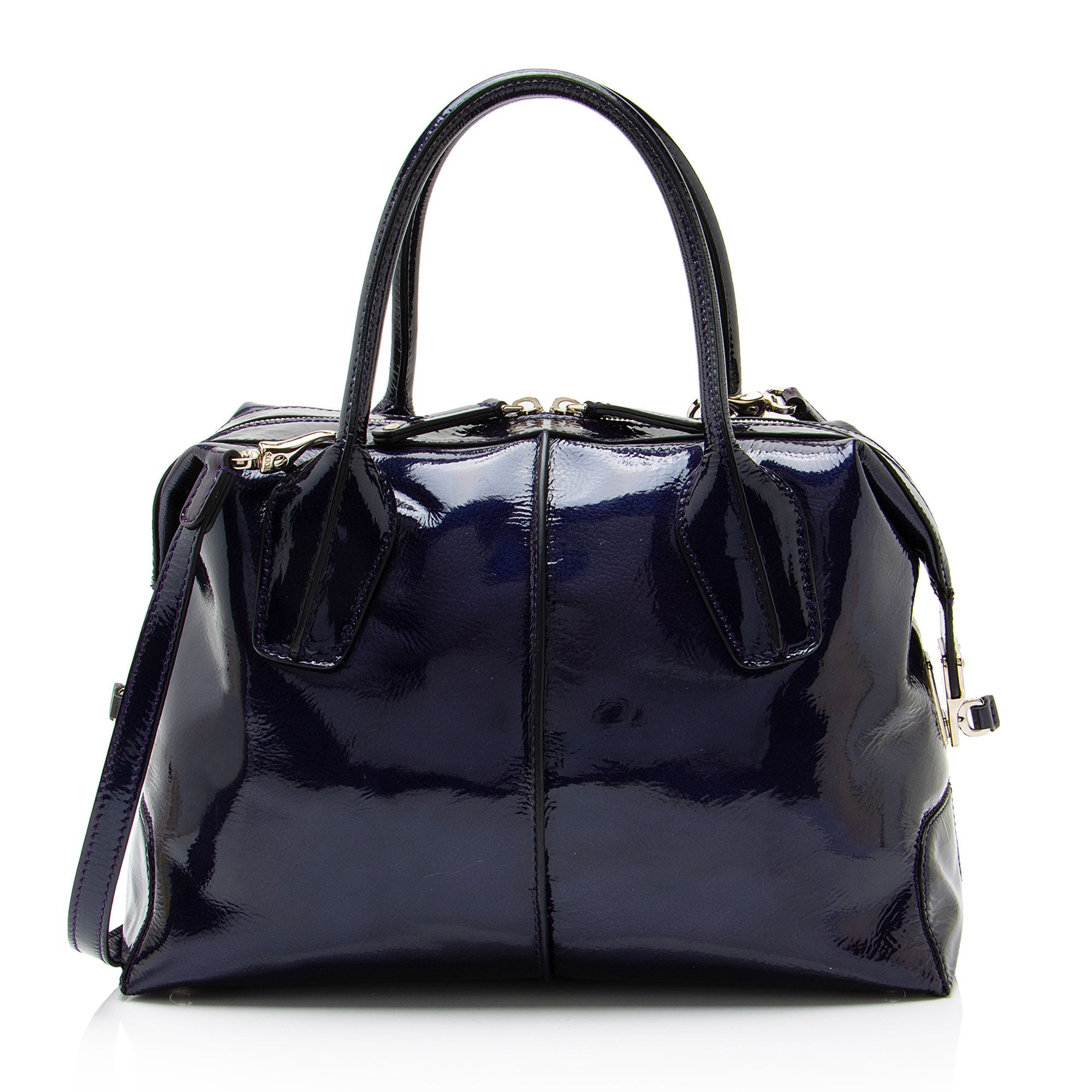 Tod's Patent Leather D-Styling Bauletto Small Satchel
