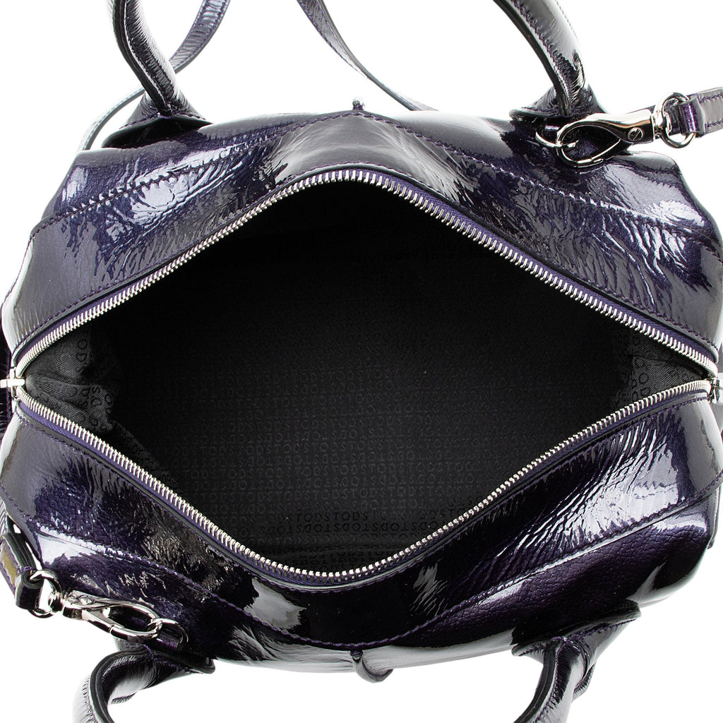 Tod's Patent Leather D-Styling Bauletto Small Satchel