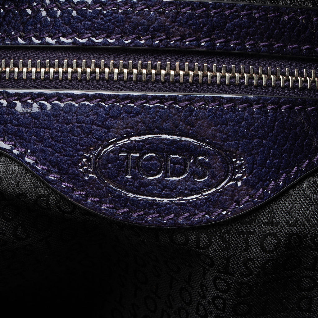 Tod's Patent Leather D-Styling Bauletto Small Satchel