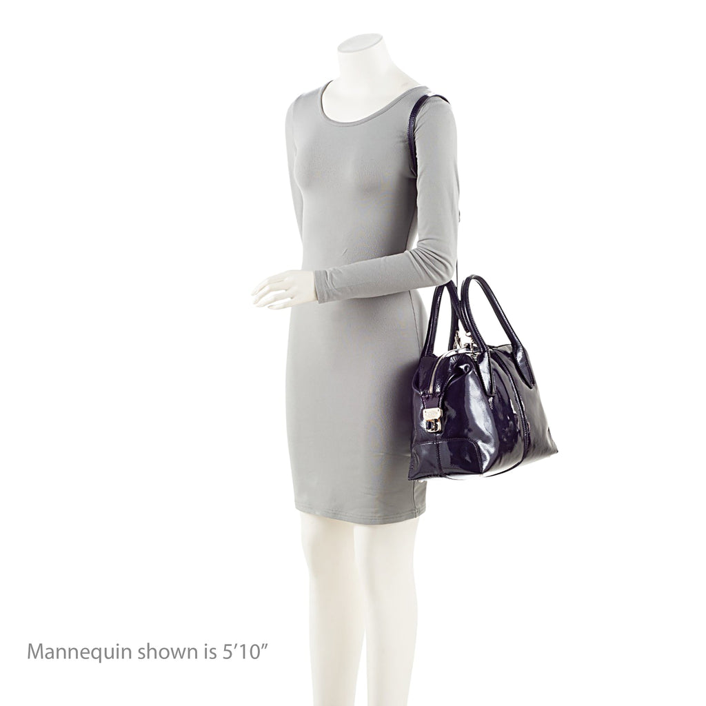 Tod's Patent Leather D-Styling Bauletto Small Satchel