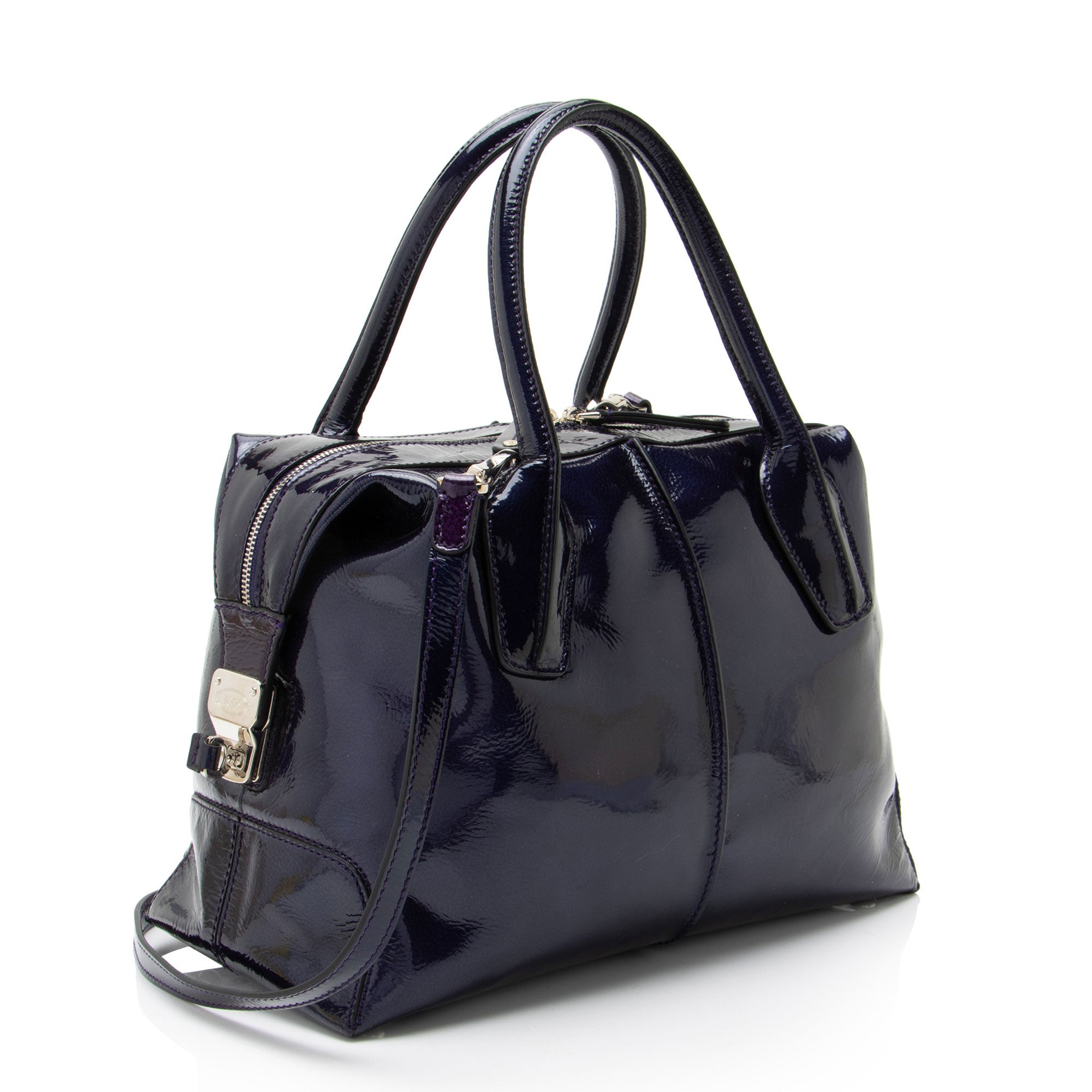 Tod's Patent Leather D-Styling Bauletto Small Satchel