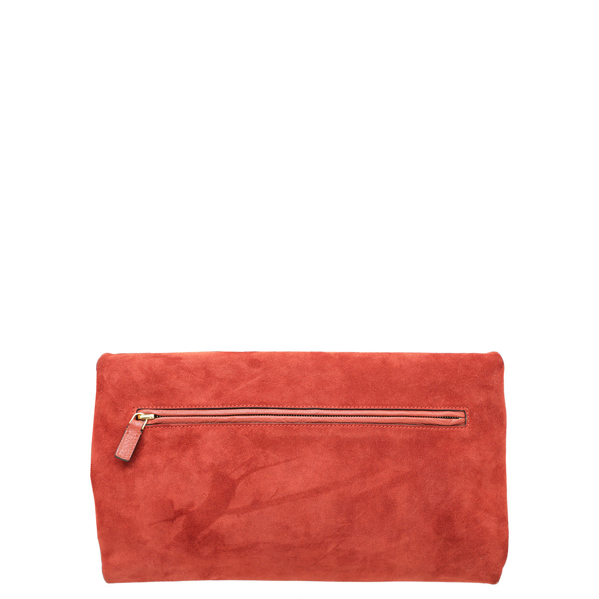 Tom Ford Rust Orange Suede Natalia Convertible Clutch Bag