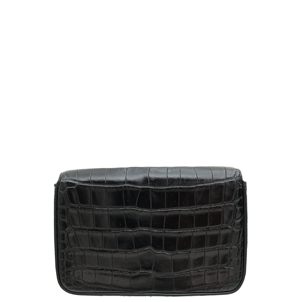 Tom Ford Black Alligator Chain Natalia Shoulder Bag