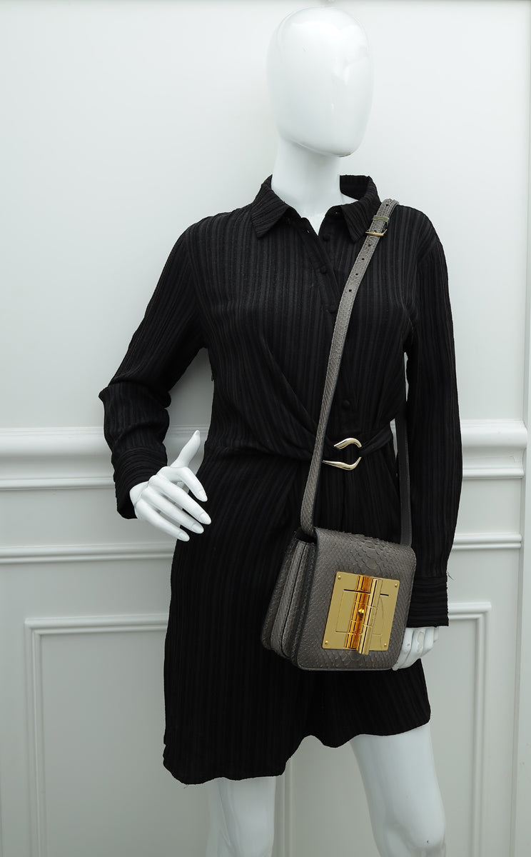 Tom Ford Grey Python Natalia Medium Bag