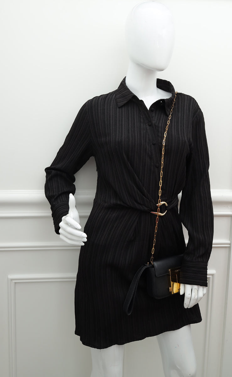Tom Ford Black T Clasp Small Chain Shoulder Bag