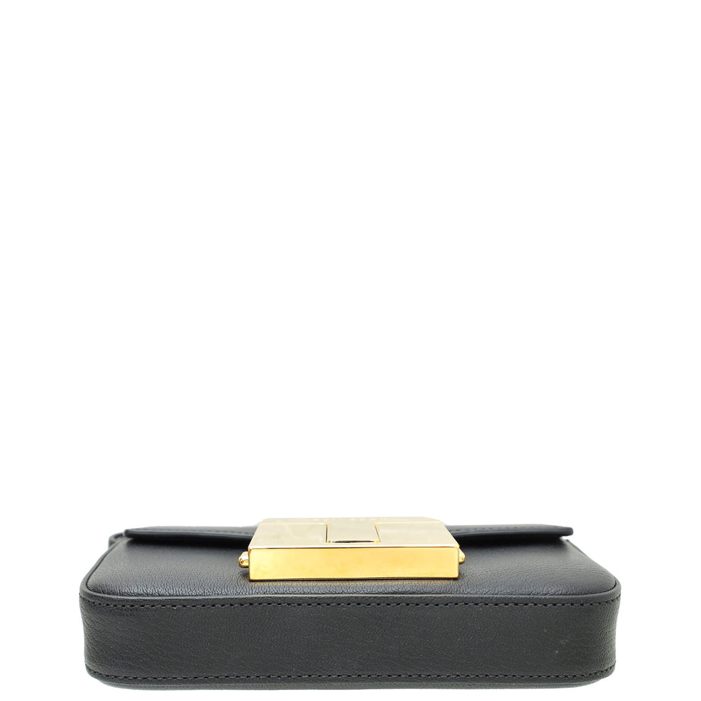 Tom Ford Black T Clasp Small Chain Shoulder Bag