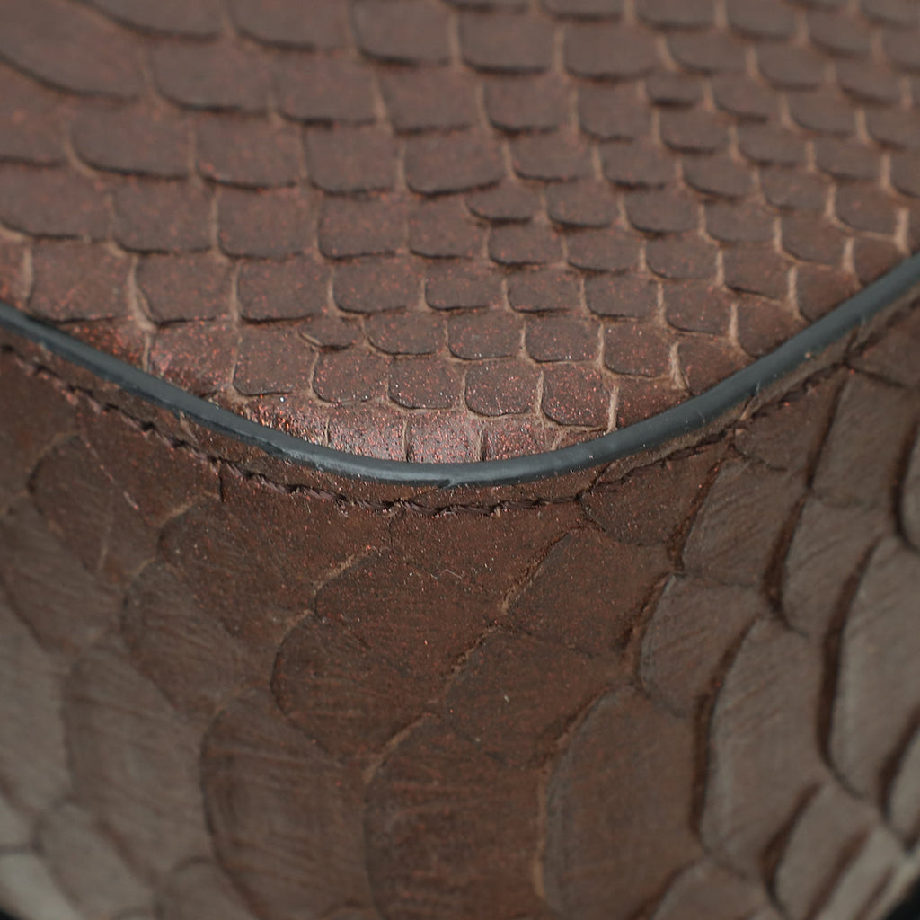 Tom Ford Metallic Brown Python Natalia Medium Chain Bag