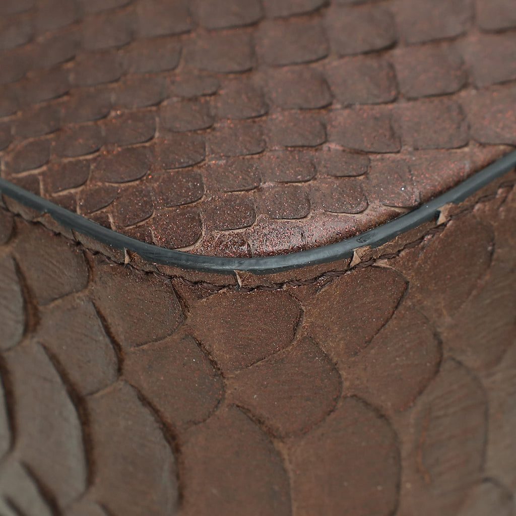 Tom Ford Metallic Brown Python Natalia Medium Chain Bag