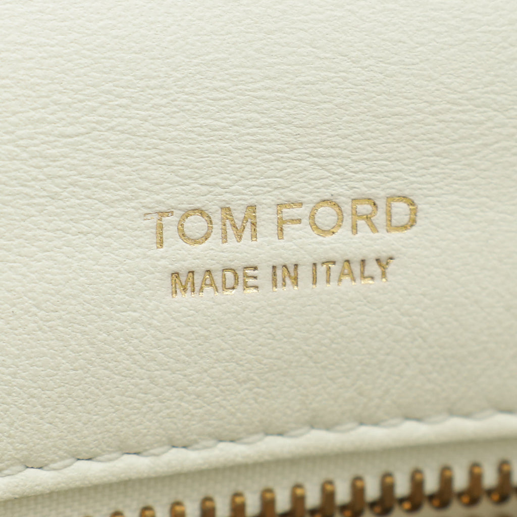 Tom Ford White Natalia Medium Flap Shoulder Bag