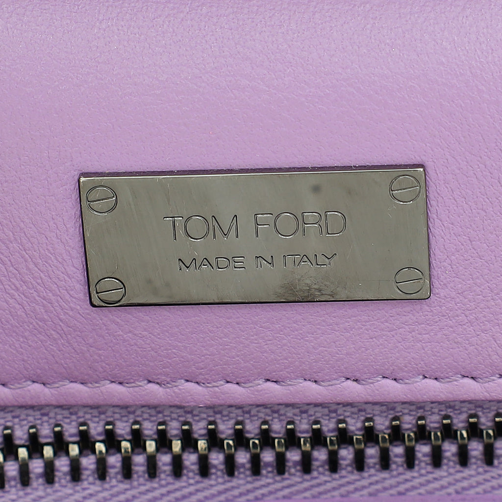 Tom Ford Purple Natalia Python Medium Flap Bag