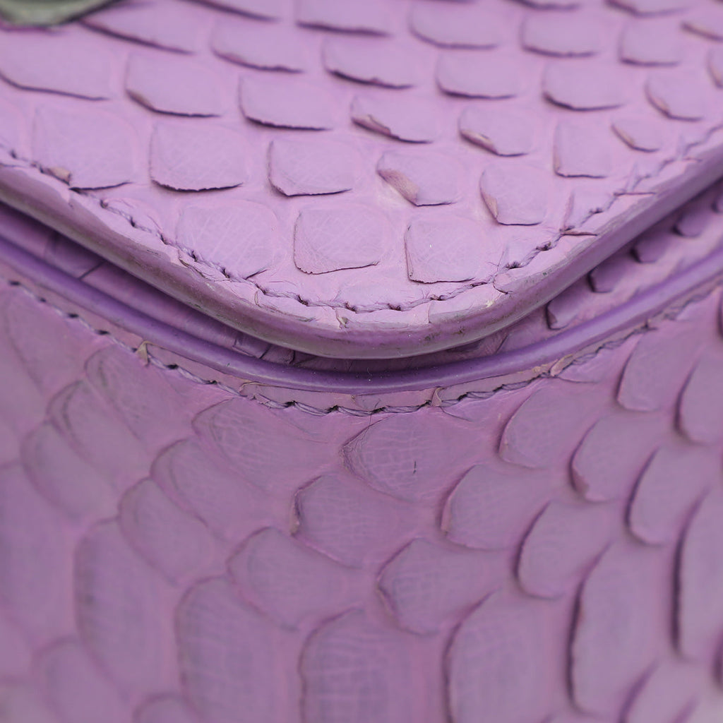 Tom Ford Purple Natalia Python Medium Flap Bag
